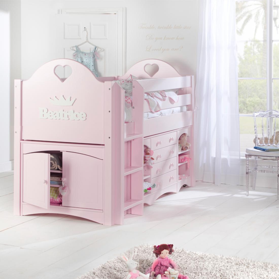 Girls pink on sale cabin bed